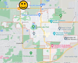 Map of Lafayette, Colorado Blue Heron neighborhood
