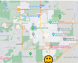 Map of Lafayette, Colorado South Pointe neighborhood